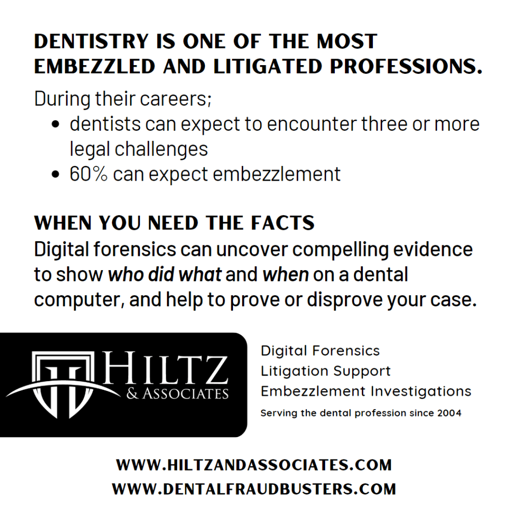 dentistry is on of the most embezzled and litigated professions